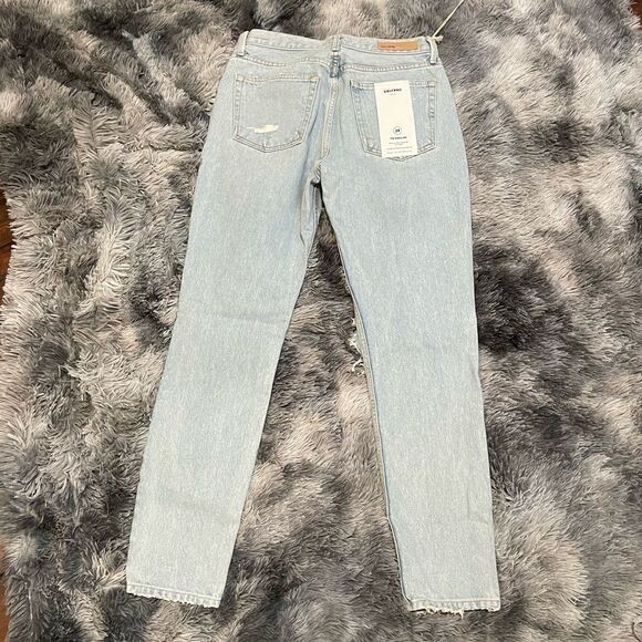 NWT! GRLFRND Karolina High-rise Button Fly Distressed Skinny Long Jean In Jaggar - Picture 6 of 10